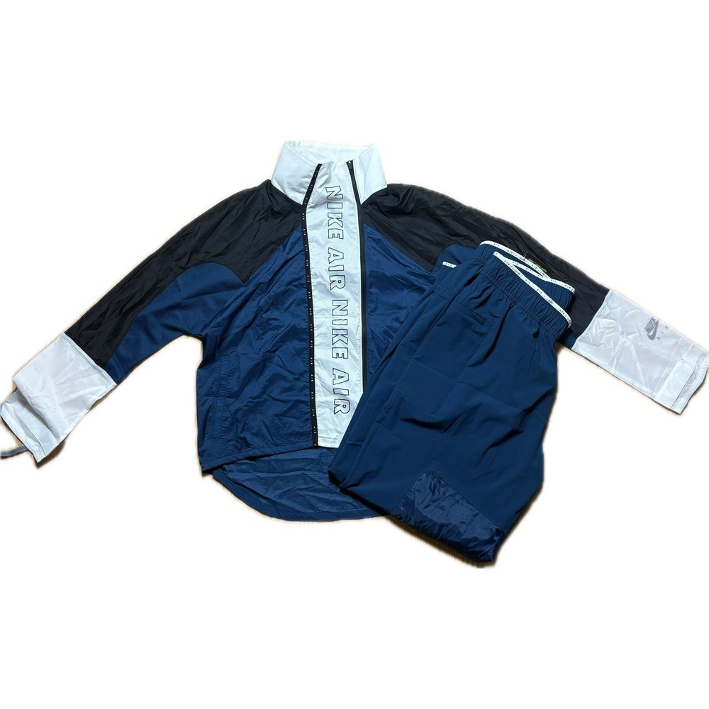 Nike Air Windbreaker Jacket Pants Set Women's L/Xl Light Athletic Fit Blue